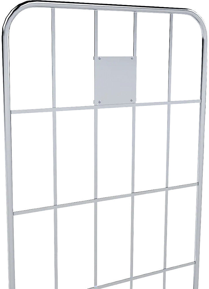 kaiserkraft Blechtafel, für Rollbehälter Seitengitter, nachrüstbar
