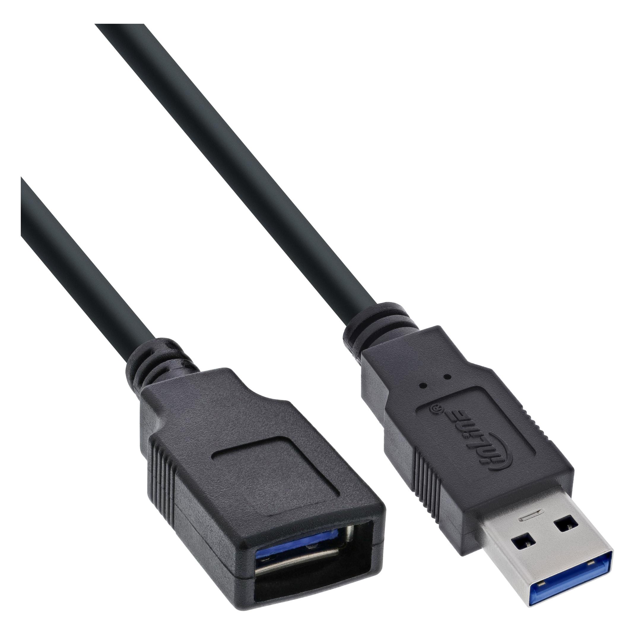 InLine Kabel USB USB-A - USB-A 2 m Schwarz (B-35620) (2 m, USB 3.2 Gen 1) (B-35620)