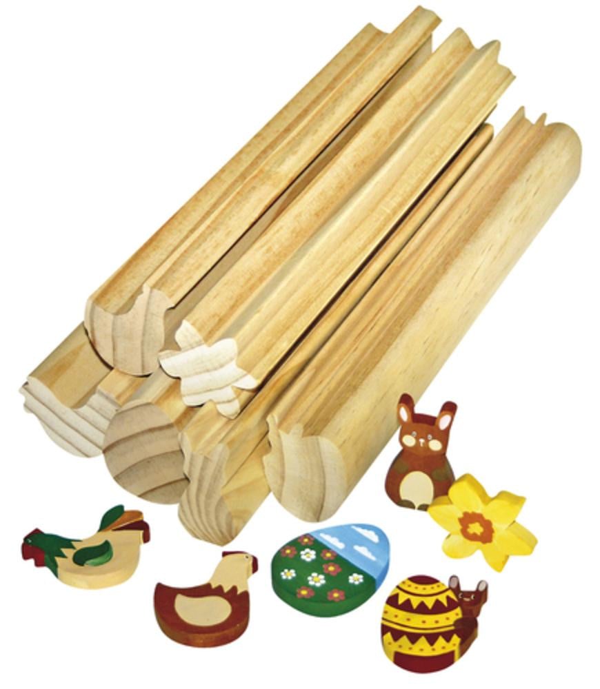 Weplay houten paasmotieven 6 stuks