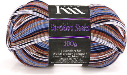 KKK Sockenwolle Sensitive Socks Color "Stripes" – für Wollallergiker