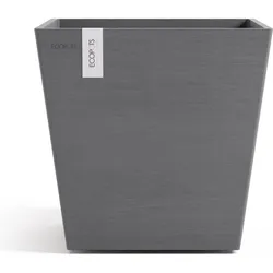 Ecopots, Blumentopf, Rotterdam 35 + Wasserreservoir Weiss Grau (35 x 35 x 34.40 cm)