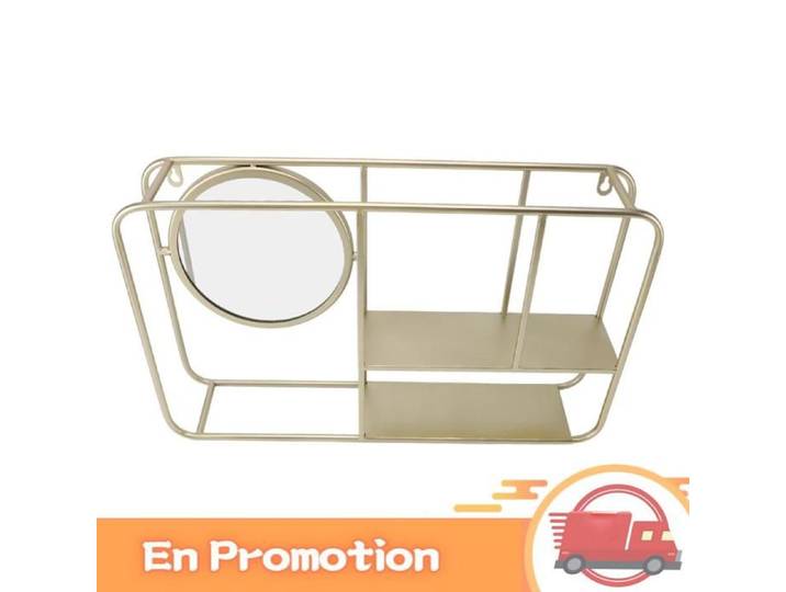 zerone Étagère murale en or Étagère Flottante étagères Murales Suspendues Dorées étagère de Rangement luminaire cadre