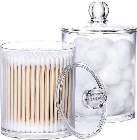 Famanu Container voor wattenstaafjes en cosmetica voor de badkamer