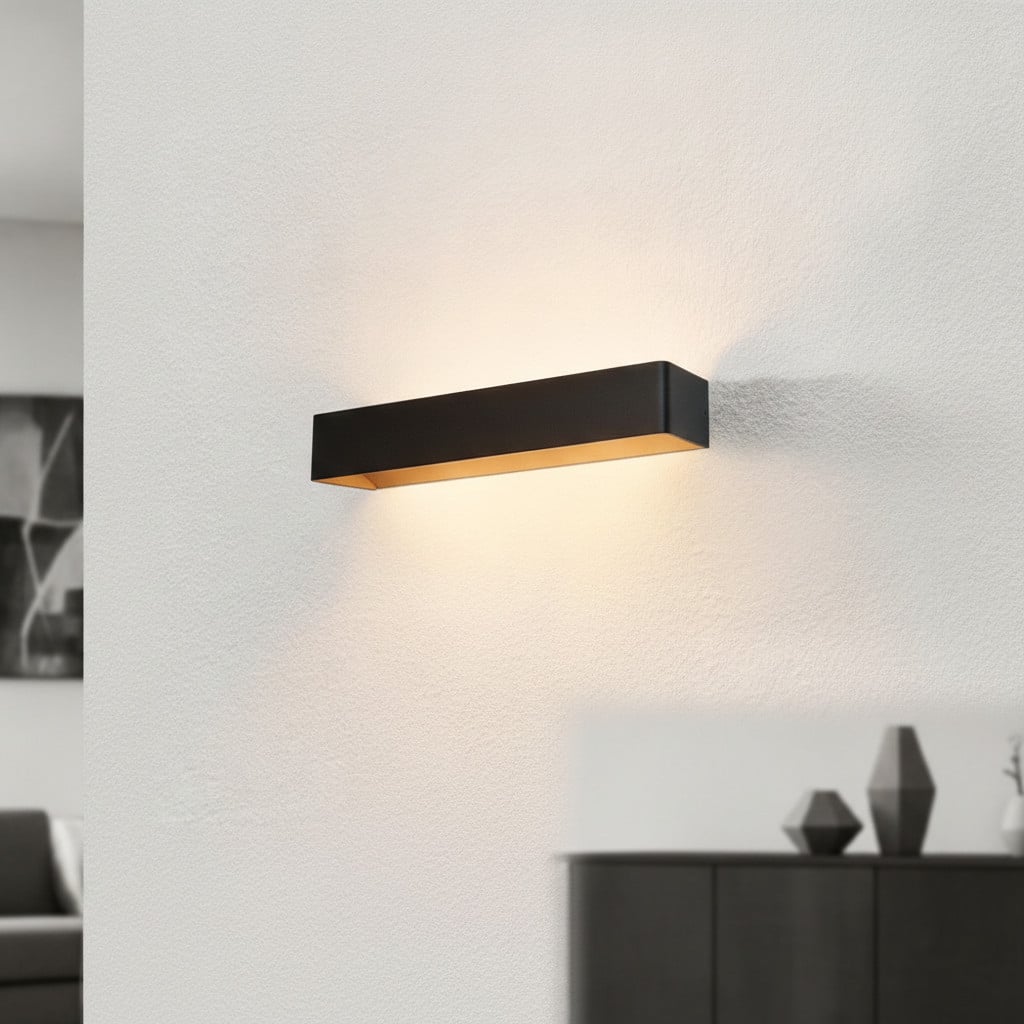 Artdelight Wandlamp Mainz XL LED zwart goud B: 50 cm