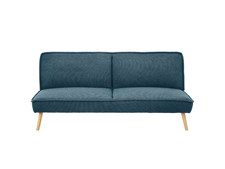 Schlafsofa Blau Bouclé Stoff Piana 188 x 84 x 87cm mit Schlaffunktion Modern
