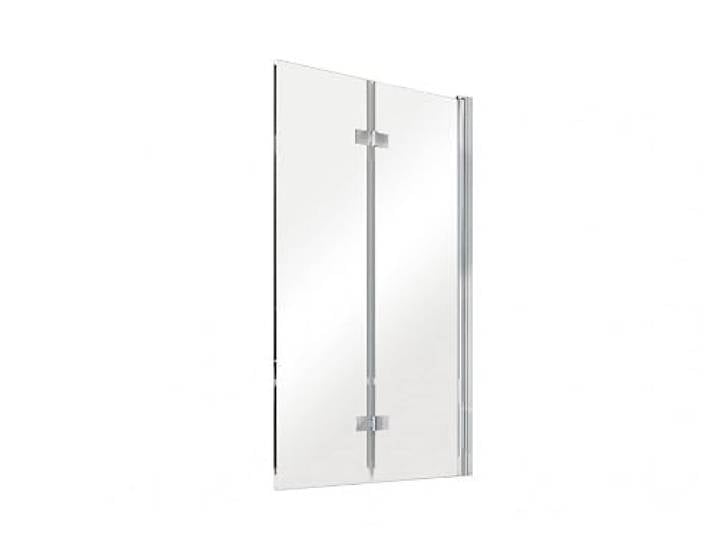 VBChome Faltwand Duschwand 80 x 150cm Chrom Duschabtrennung Spritzschutz Badewannenaufsatz Faltwand für Badewanne Modern Hoche Qualität