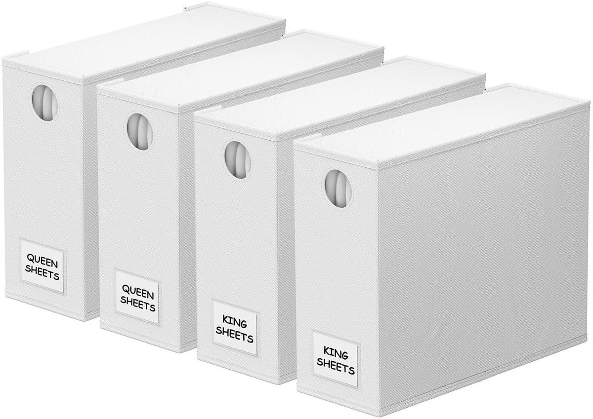 Solidchoice Set van 4 Beddengoed Organizers voor Efficiënte Opslag in de Slaapkamer