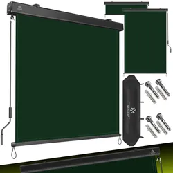 KESSER® Senkrechtmarkise Außenrollo Handkurbelmechanismus Balkonrollo Sonnen & Sichtschutz Beschattung Sonnenschutz Außen Rollo mit Kurbel Markisenkasten Balkon & Terrasse Inkl. Montageset & Abdeckung