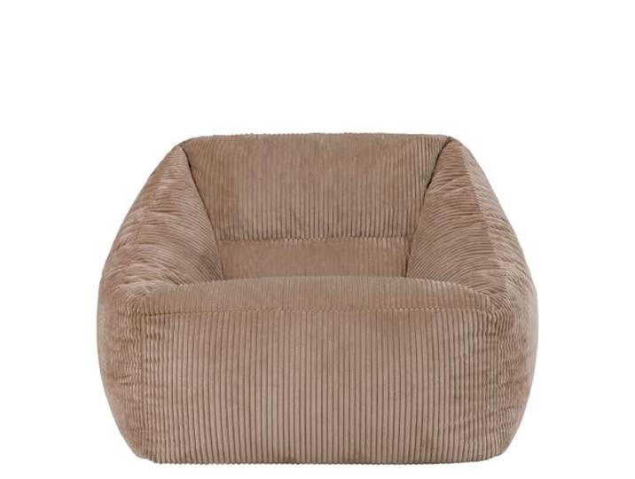Icon Natalia Sitzsack Sessel für Erwachsene mit Füllung, Braun In Deutschland Hergestellt, Sitzsack Erwachsene, Flauschiger Cord Stoff, Riesen Sitzsack Cord für Wohnzimmer und Schlafzimmer