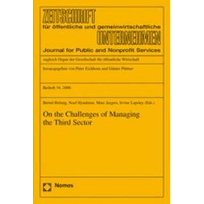 On the Challenges of Managing the Third Sector, Taschenbuch von Bernd Helmig,Noel Hyndman,Marc Jergers, Nomos, 978-3-8329-2331-0