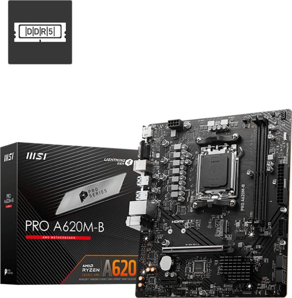 MSI PRO A620M-B AM5 Micro ATX Motherboard
