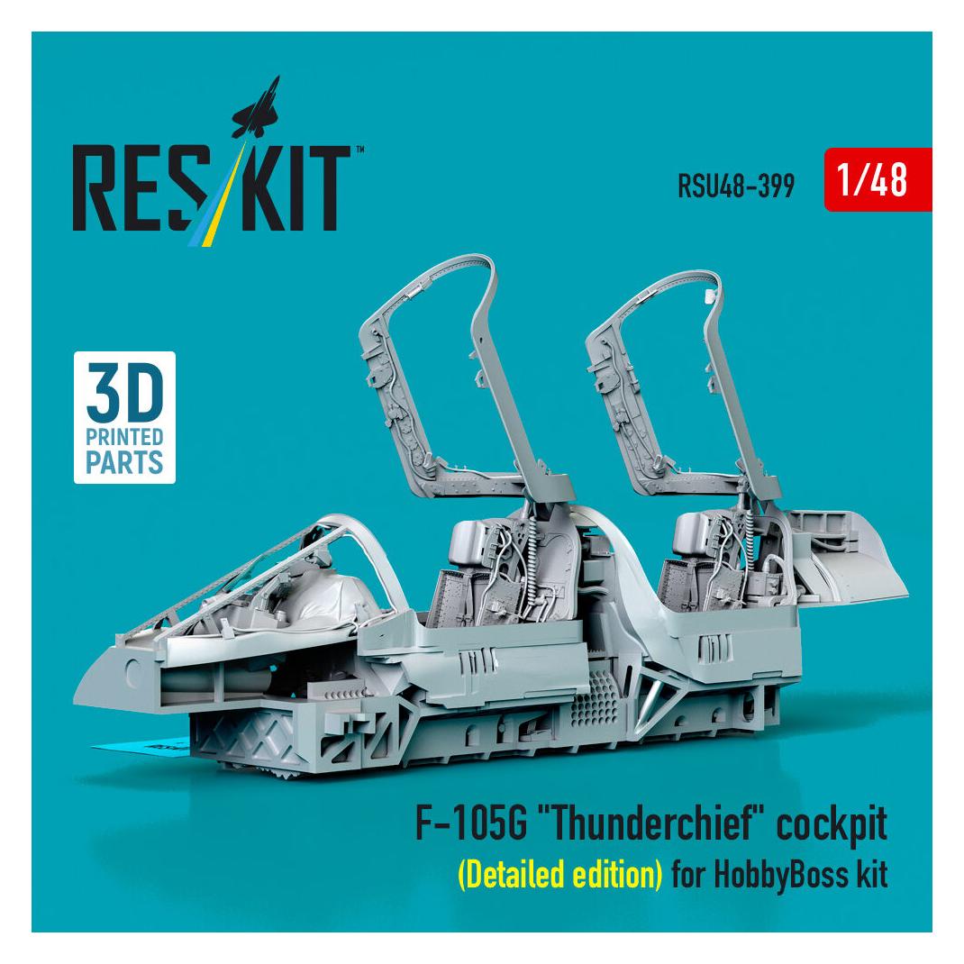 ResKit F-105G Thunderchief cockpit (Detailed edition) for HobbyBoss kit (3D Printed) (RSU48-0399)