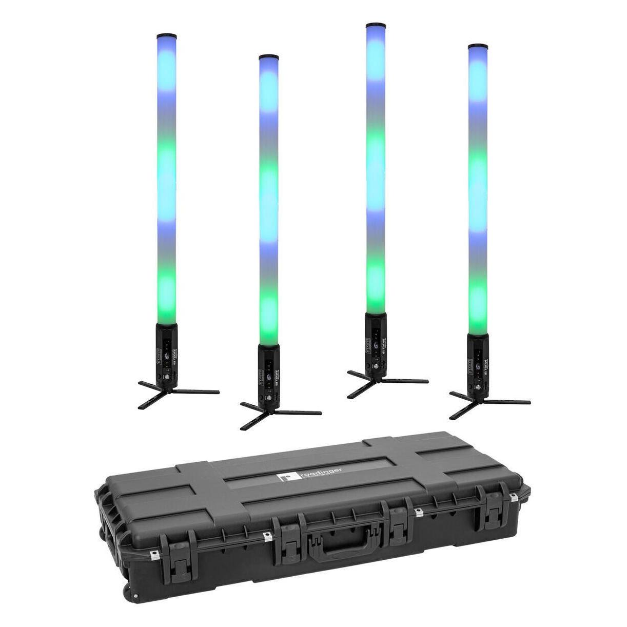 Eurolite Set 4x AKKU IP Pixel Tube 360° PRO CRMX + Kunststoffcase (LED) (20001042)