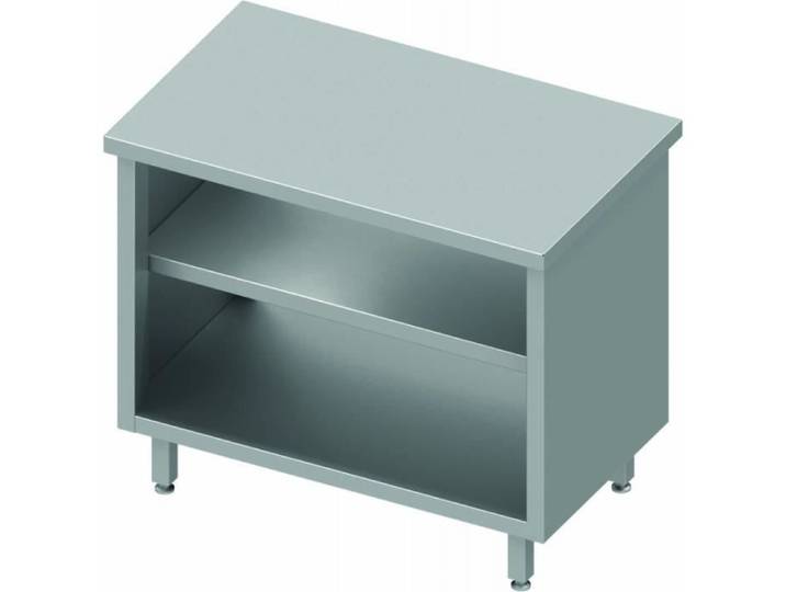 Meuble Bas Cuisine Inox Ouvert Central Avec Etagère - Profondeur 800 - Stalgast