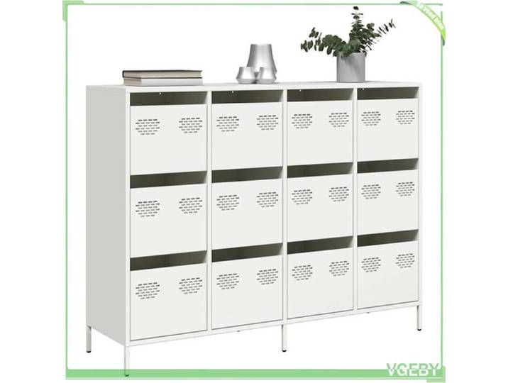 Buffet - 3307178 - Blanc - Acier laminé à froid - 12 tiroirs