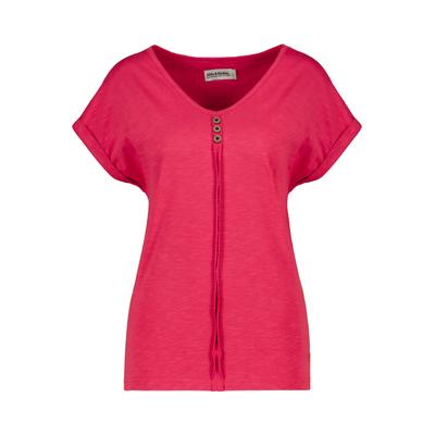 Rundhalsshirt ALIFE & KICKIN, Damen, Gr. L, pink (raspberry), 100% Baumwolle, Rundhals, Shirts Rundhalsshirt