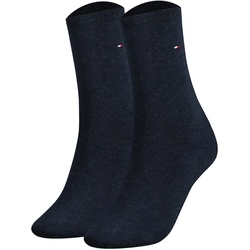 TOMMY HILFIGER Damen Socken, 2er Pack - Classic, Strümpfe, einfarbig Blau / 39-42