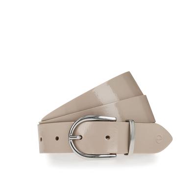 Ledergürtel TAMARIS "Ellen Silver", Damen, Gr. 110, beige, Rindsleder, Gürtel Ledergürtel, mit Crasheffekt
