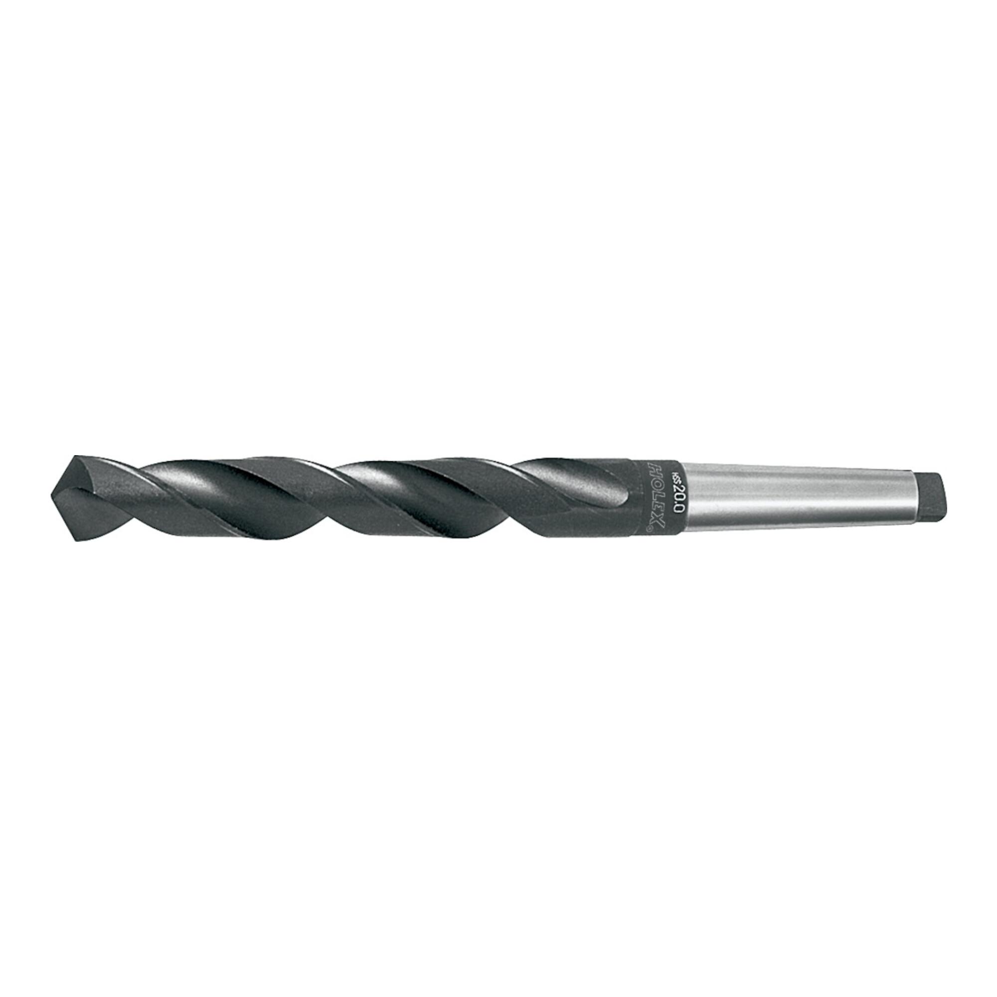 Holex Spiralbohrer HSS N Ø20 mm DIN345 mit normaler Spitze und Zylinderschaft für Bohrmaschinen oder Drehbänke 4015449311330 (116320 20)