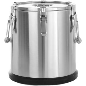 Hendi Thermobehälter Profi Line 710203, Edelstahl, hält 6 h warm, silber, auslaufsicher, 20 Liter