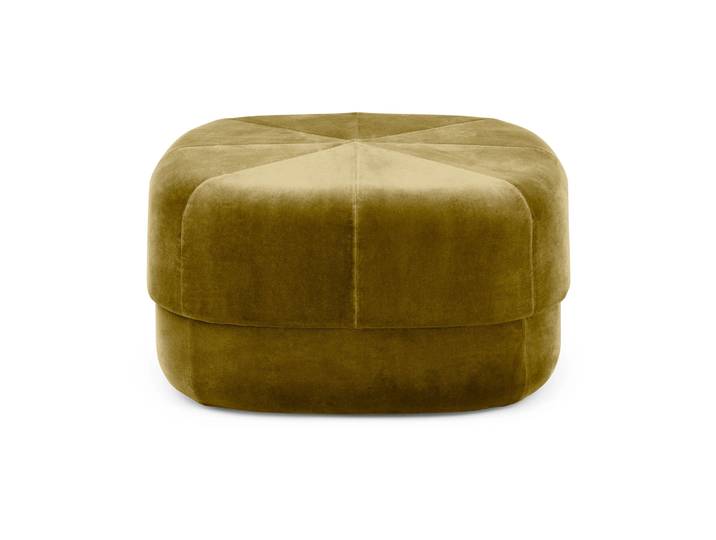 Normann Copenhagen Circus Sitzpouf Velours moosgrün, groß