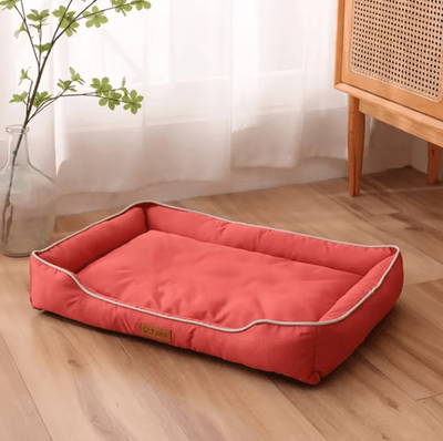 Inspire Picks CloudNest Waterproof Dog Bed Thickened Bite Resistant Sofa Mattress For Large Dogs & Cats red xl 84x56x14cm