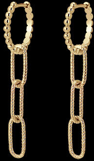 Edenly Creolen Auge des Orients - Pia - 3 Kettenglieder - Gelbgold, 18 Karat,
