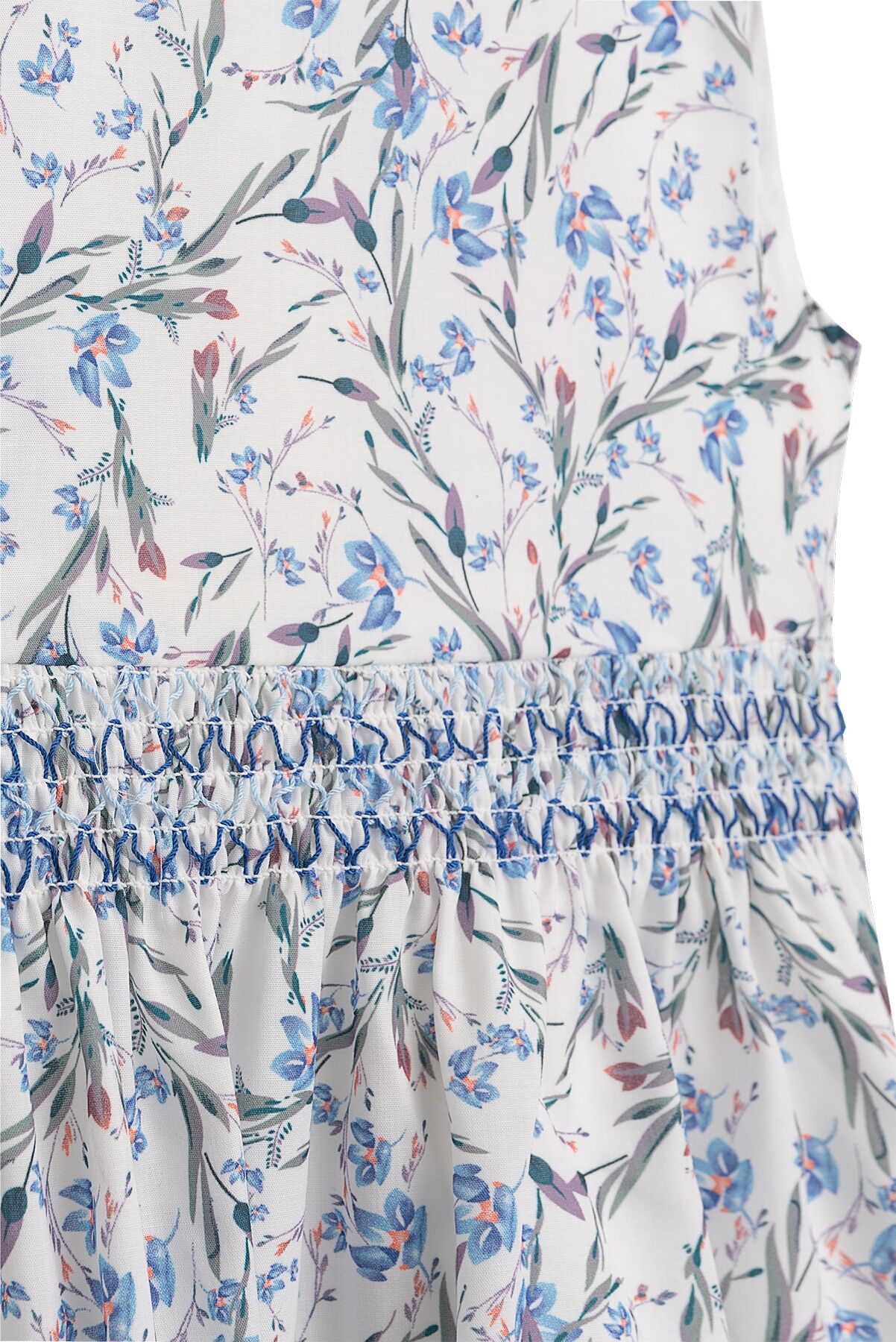 Druckkleid DANAMADE "DANAMADE Dresses DPADME", Mädchen, Gr. 152, EURO, blau, Oberstoff: 100% Polyester / Futter: 100% Baumwolle, Kleider Druckkleid blau 152, EURO
