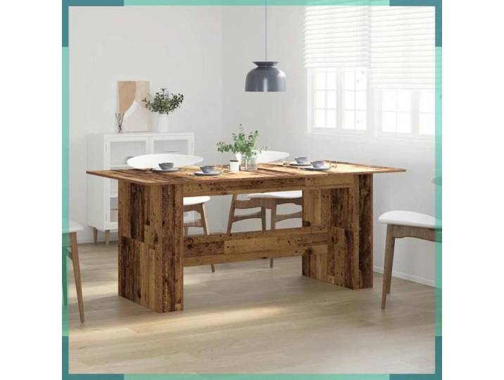 Table à manger - 855844 - vieux bois - bois d'ingénierie - 180x90x76 cm