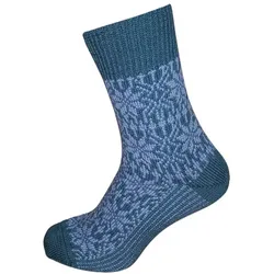 Norweger Sterne Socke - Türkis/Opal 36-37