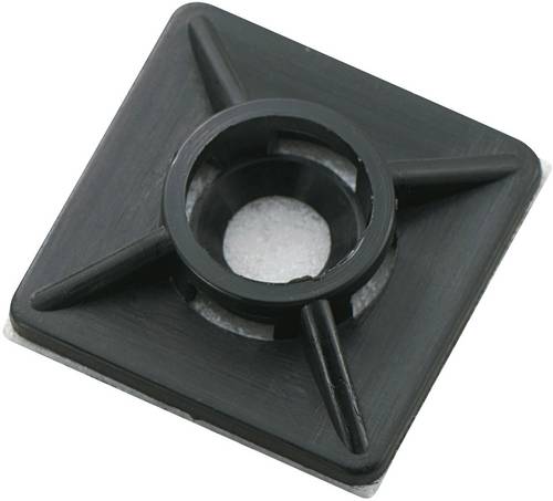 TRU Components WCA19RBK Befestigungssockel 541314 Bündel-Ø-Bereich 3.60mm (max) 4fach einfädeln Schwarz