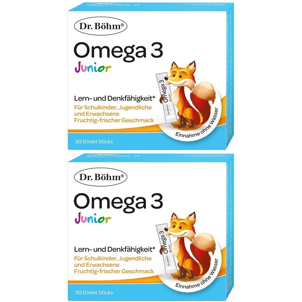 2x Dr.böhm Omega-3 Junior Direkt Sticks 2x30x1,5 g Granulat