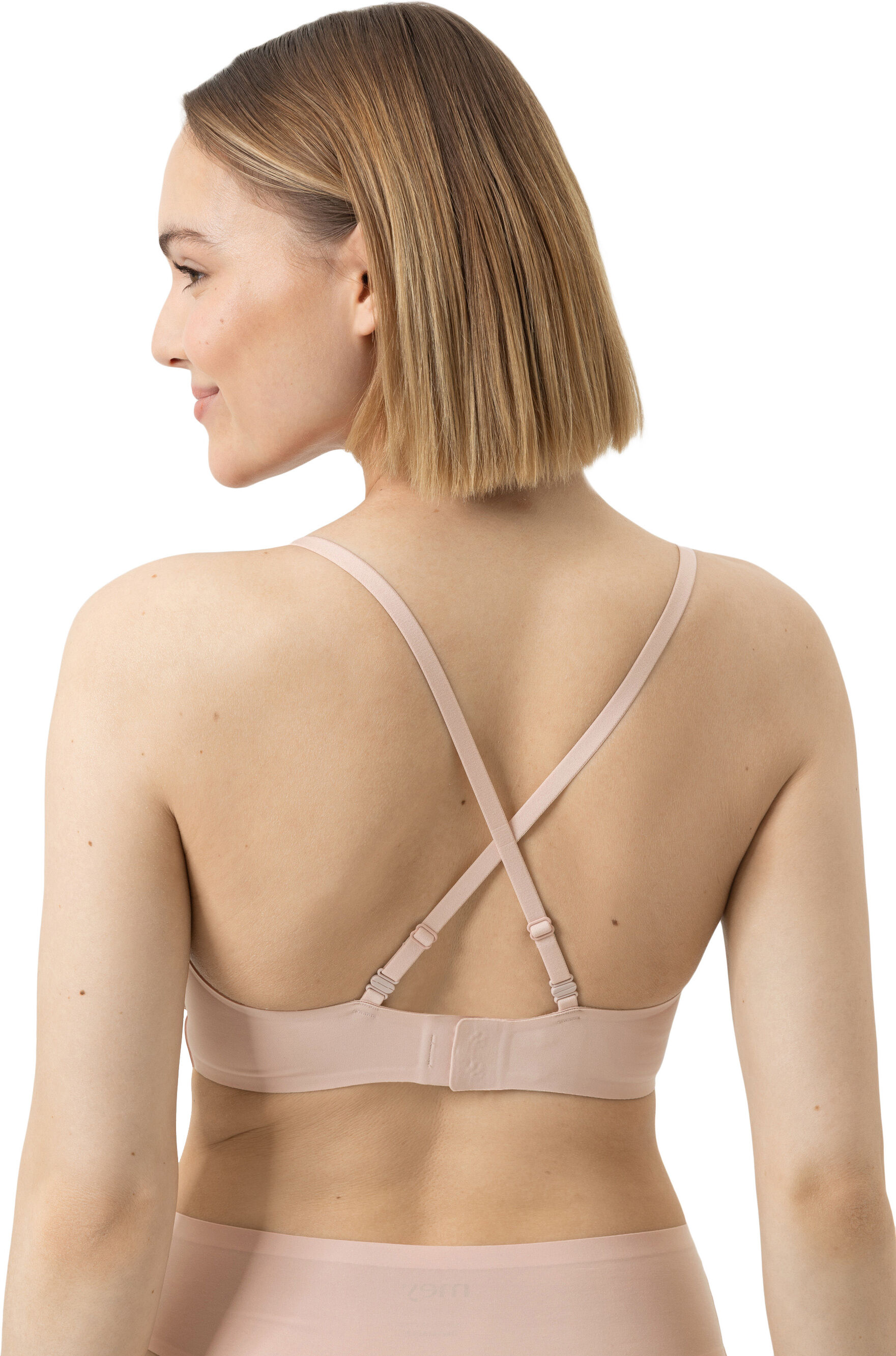 Triangel-BH MEY "INVISIBLES", Damen, Gr. XL, N-Gr, rosa (blossom), Interlock, Obermaterial: 69% Polyamid, 31% Elasthan, BHs Triangel-BH, bügelloses Bralette-Design, mit herausnehmbaren, glatten Pads blossom XL, N-Gr
