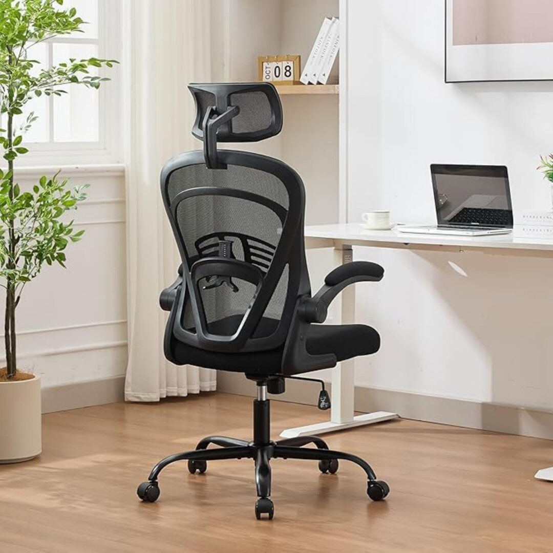 Rebrilliant Office Chair Black frame   Black web 74cm W X 74cm D