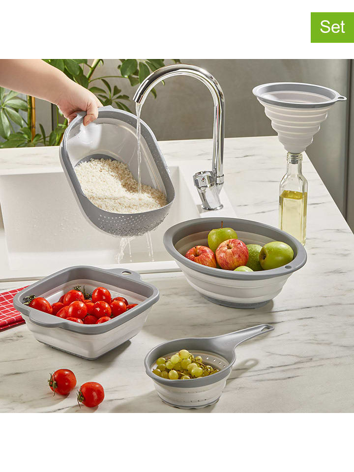 Violeta Home 5er-Set Küchensiebe in Grau - onesize