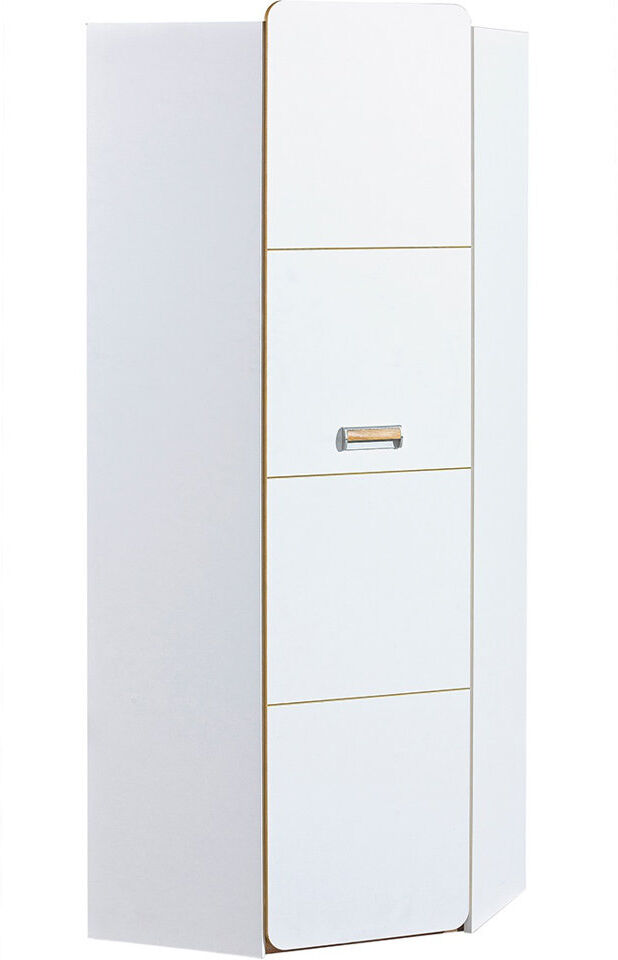 Latitude Run Narrowsburg 1 Door Wardrobe Nash Oak/Brilliant White 71cm W X 71cm D
