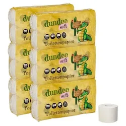 Dundee Toilettenpapier soft 4-lagig 48 Rollen (6 Pack à 8 Rollen) weiß