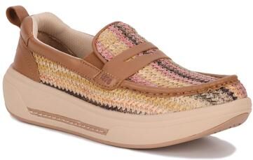 Women's Java Comfort Slip-On by Drew in Tan And Pink (Size 9 N)