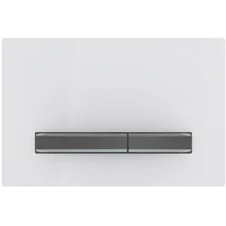 Sigma50 Betätigungsplatte für 2-Mengen-Spülung, Metallfarbe schwarzchrom: schwarzchrom, weiß