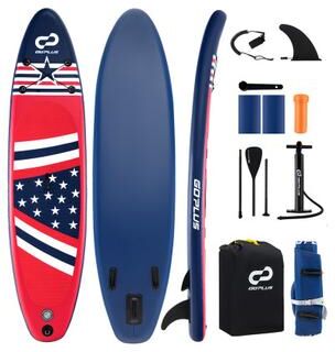 Costway Inflatable Paddle Board with Removable Fin and Backpack-B