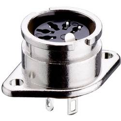 Lumberg 71207060 DIN-Rundsteckverbinder Flanschbuchse, Kontakte gerade Polzahl: 6 Silber 1 St.
