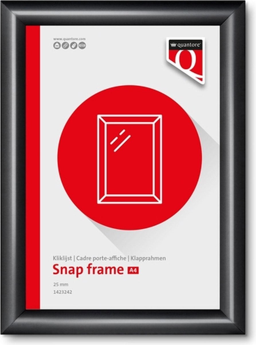 Quantore Premium Kliklijst A4 25mm Zwart