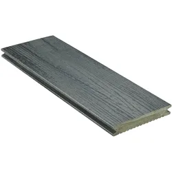 21x139 mm, "Die Naturlinie", WPC-Terrassendielen, Holzmaserung/fein, basaltgrau, Vollprofil