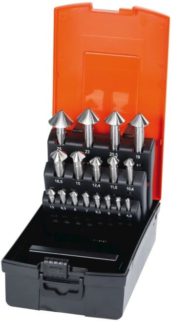 HOLEX Jeu de fraises à chanfreiner 150175 en coffret 90° 17 (150320 17)