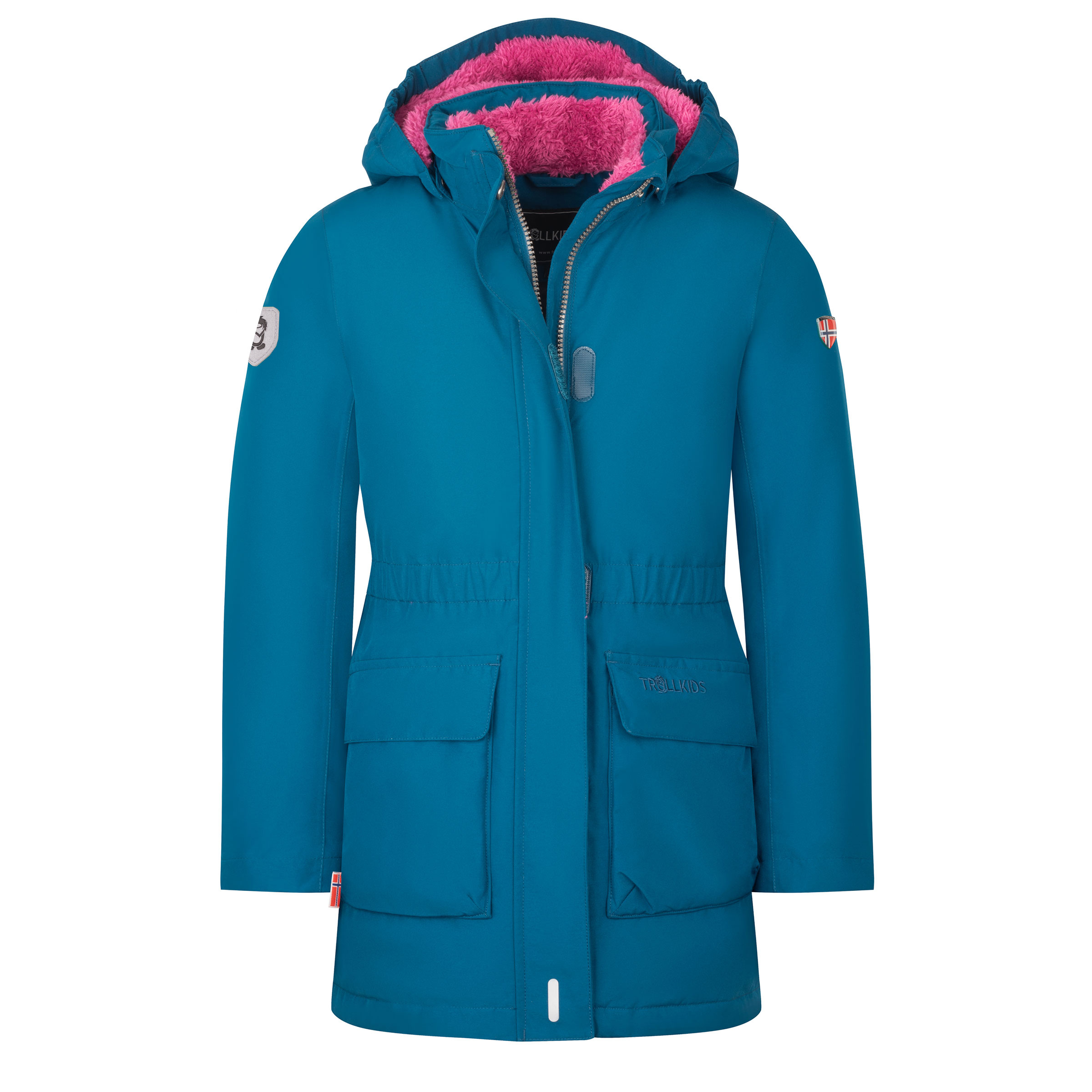 Trollkids Girls Alesund Mantel Kinder Winterjacke blau Größe 122 Lifestyle Widerstandsfähig Wasserabweisend