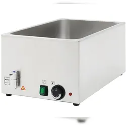 METRO PROFESSIONAL Bain Marie GBM1150, Edelstahl, 24 L, für GN-Behälter, mit Ablaufhahn, rutschfeste Füße