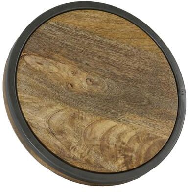 Manor Luxe Abbey Artisan Wood and Metal Round Trivet, 11-Inch Round