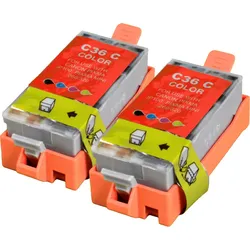 2 Kompatible Tinten ersetzt Canon CLI-36 1511B018 Doppelpack KCMY
