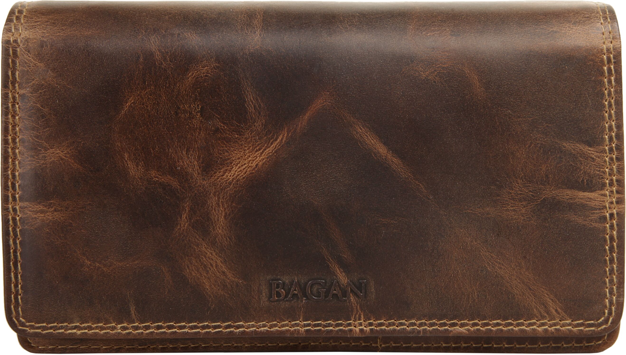 Geldbörse BAGAN "BAGAN Damen echt Leder", Damen, braun, Leder, Kleinlederwaren, echt Leder