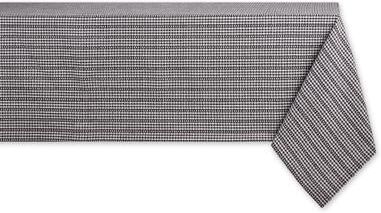 DII Black Farmhouse Gingham Tablecloth 52x52